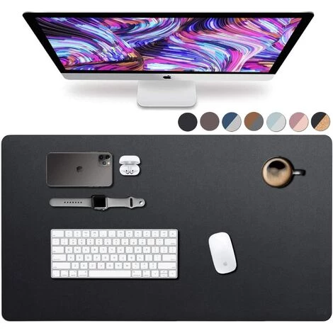 EINEMGELD Sous-main En Cuir 36" X 20" (env. 91,4 Cm X 50,8 Cm), Sous-main De Bureau Imperméable Noir, Grand Tapis De Souris En Cuir PU Lisse Et Surface D'écriture, Protecteur De Bureau, Accessoire Jet D'encre Large Double Face 6 EINEMGELD Sous-main En Cuir 36" X 20" (env. 91,4 Cm X 50,8 Cm), Sous-main De Bureau Imperméable Noir, Grand Tapis De Souris En Cuir PU Lisse Et Surface D'écriture, Protecteur De Bureau, Accessoire Jet D'encre Large Double Face – Image 4