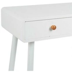 OSTARIA Bureau 1 Tiroir Bois Blanc - Blanc -France Bureau Soldes 2022 61177067 2