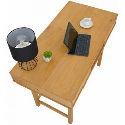 IDIMEX Bureau SALSA Avec Rangement 2 Tiroirs Et 1 Niche, En Pin Massif à La Finition Teintée Et Cirée - Finition Cirée/coloris Antique 9 IDIMEX Bureau SALSA Avec Rangement 2 Tiroirs Et 1 Niche, En Pin Massif à La Finition Teintée Et Cirée - Finition Cirée/coloris Antique -France Bureau Soldes 2022 61260383 4