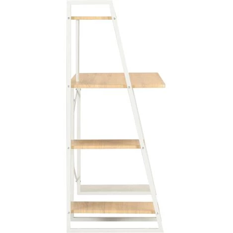 SUPERMARKET Bureau Avec Étagère Blanc Et Chêne 102x50x117 Cm 5 SUPERMARKET Bureau Avec Étagère Blanc Et Chêne 102x50x117 Cm – Image 3