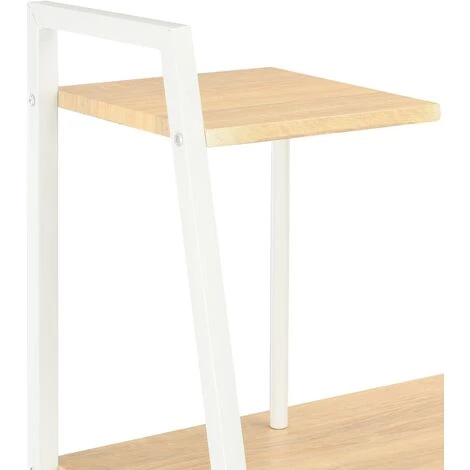 SUPERMARKET Bureau Avec Étagère Blanc Et Chêne 102x50x117 Cm 7 SUPERMARKET Bureau Avec Étagère Blanc Et Chêne 102x50x117 Cm – Image 5