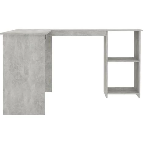 SUPERMARKET Bureau D'angle En Forme De L 120x140x75 Cm Aggloméré Gris Béton 7 SUPERMARKET Bureau D'angle En Forme De L 120x140x75 Cm Aggloméré Gris Béton – Image 5