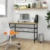 FIMEI Bureau D'ordinateur Noir/chêne Clair 105x55x72 Cm MDF Et Métal -France Bureau Soldes 2022 61380867 1