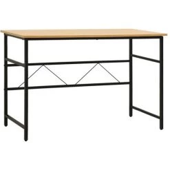 FIMEI Bureau D'ordinateur Noir/chêne Clair 105x55x72 Cm MDF Et Métal 8 FIMEI Bureau D'ordinateur Noir/chêne Clair 105x55x72 Cm MDF Et Métal -France Bureau Soldes 2022 61380867 2