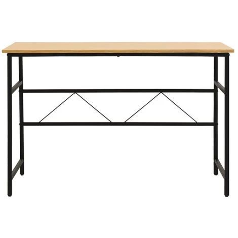FIMEI Bureau D'ordinateur Noir/chêne Clair 105x55x72 Cm MDF Et Métal 5 FIMEI Bureau D'ordinateur Noir/chêne Clair 105x55x72 Cm MDF Et Métal – Image 3
