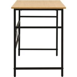FIMEI Bureau D'ordinateur Noir/chêne Clair 105x55x72 Cm MDF Et Métal 10 FIMEI Bureau D'ordinateur Noir/chêne Clair 105x55x72 Cm MDF Et Métal -France Bureau Soldes 2022 61380867 4