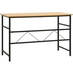 FIMEI Bureau D'ordinateur Noir/chêne Clair 105x55x72 Cm MDF Et Métal 11 FIMEI Bureau D'ordinateur Noir/chêne Clair 105x55x72 Cm MDF Et Métal -France Bureau Soldes 2022 61380867 5