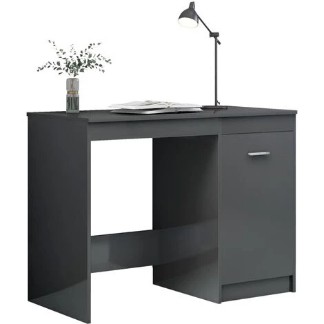 FIMEI Bureau Gris Brillant 100x50x76 Cm Aggloméré 3 FIMEI Bureau Gris Brillant 100x50x76 Cm Aggloméré