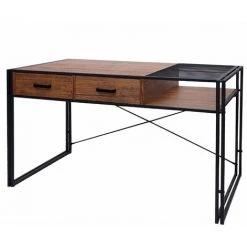 DéCOSHOP26 Bureau Table D'ordinateur Style Industriel Avec Tiroirs De Rangement 76x120x70cm Marron - Marron 10 DéCOSHOP26 Bureau Table D'ordinateur Style Industriel Avec Tiroirs De Rangement 76x120x70cm Marron - Marron -France Bureau Soldes 2022 62431283 4