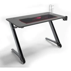 Soges Bureau Gaming Bureau Informatique Gaming Avec Crochet Pour Casque, Porte-gobelet, Support Pour Manette De Jeu Et Cable Management, Bureau De Jeu Bureau Gamer Pieds T, 110*60*75.6 CM.Noir TN-Z43-BK -France Bureau Soldes 2022 63436146 4