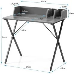 FLHF Bureau GLAM, Chêne 80X50X84 -France Bureau Soldes 2022 63479579 3