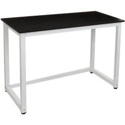 HOFFREE Table D'ordinateur Table D'ordinateur Bureau Poste De Travail 110x60x74CM Noir