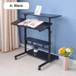 FANTABLAU Bureau D'ordinateur Réglable PC Ordinateur Portable Table Chariot Canapé-lit Flexible -saule Noir -France Bureau Soldes 2022 63646439 4