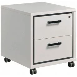 ALTOBUY MODIA - Bureau 200cm + Caisson H50cm + 4 Meubles De Rangements - Blanc -France Bureau Soldes 2022 63647143 3