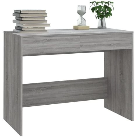 SUPERMARKET Bureau Sonoma Gris 101x50x76,5 Cm Aggloméré 6 SUPERMARKET Bureau Sonoma Gris 101x50x76,5 Cm Aggloméré – Image 4