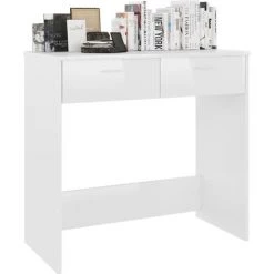 SUPERMARKET Bureau Blanc Brillant 80x40x75 Cm Aggloméré -France Bureau Soldes 2022 63650664 3