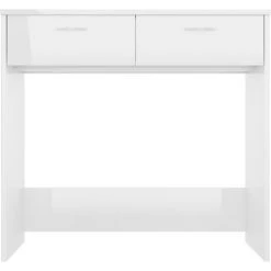 SUPERMARKET Bureau Blanc Brillant 80x40x75 Cm Aggloméré -France Bureau Soldes 2022 63650664 4