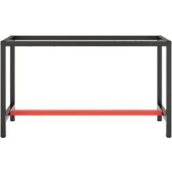 SUPERMARKET Cadre De Banc De Travail Noir Et Rouge Mat 140x50x79 Cm Métal -France Bureau Soldes 2022 63650808 3