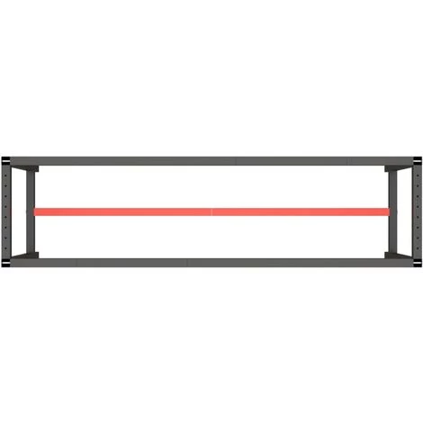 SUPERMARKET Cadre De Banc De Travail Noir Et Rouge Mat 190x50x79 Cm Métal 7 SUPERMARKET Cadre De Banc De Travail Noir Et Rouge Mat 190x50x79 Cm Métal – Image 5