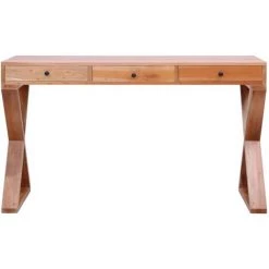 SUPERMARKET Bureau D'ordinateur Naturel 115x47x77 Cm Bois D'acajou Massif -France Bureau Soldes 2022 63652943 2