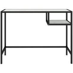 SUPERMARKET Bureau D'ordinateur Marbre Blanc 100x36x74 Cm Verre Trempé -France Bureau Soldes 2022 63655691 3
