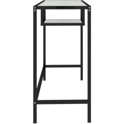 SUPERMARKET Bureau D'ordinateur Marbre Blanc 100x36x74 Cm Verre Trempé -France Bureau Soldes 2022 63655691 4