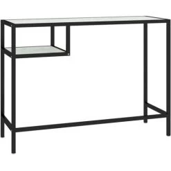 SUPERMARKET Bureau D'ordinateur Marbre Blanc 100x36x74 Cm Verre Trempé -France Bureau Soldes 2022 63655691 5