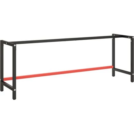 SUPERMARKET Cadre De Banc De Travail Noir Et Rouge Mat 220x57x79 Cm Métal 3 SUPERMARKET Cadre De Banc De Travail Noir Et Rouge Mat 220x57x79 Cm Métal