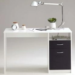 SUPERMARKET FMD Bureau Avec 1 Tiroir 123 X 50 X 76,5 Cm Blanc Et Noir 8 SUPERMARKET FMD Bureau Avec 1 Tiroir 123 X 50 X 76,5 Cm Blanc Et Noir -France Bureau Soldes 2022 63656452 3