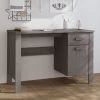 SUPERMARKET Bureau Gris Clair 113x50x75 Cm Bois Massif De Pin -France Bureau Soldes 2022 63657982 1