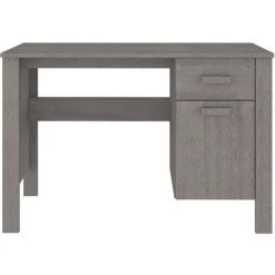 SUPERMARKET Bureau Gris Clair 113x50x75 Cm Bois Massif De Pin -France Bureau Soldes 2022 63657982 5