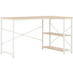 SUPERMARKET Bureau D'ordinateur Blanc Et Chêne 120 X 72 X 70 Cm -France Bureau Soldes 2022 63661949 2