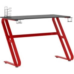 SUPERMARKET Bureau De Jeu Et Pieds En Forme De ZZ Noir Et Rouge 110x60x75cm -France Bureau Soldes 2022 63662927 2