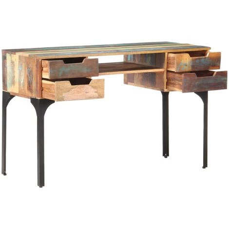 SUPERMARKET Bureau 118x48x75 Cm Bois De Récupération Massif 4 SUPERMARKET Bureau 118x48x75 Cm Bois De Récupération Massif – Image 2