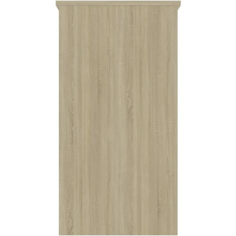 SUPERMARKET Bureau Blanc Et Chêne Sonoma 80x40x75 Cm Aggloméré 7 SUPERMARKET Bureau Blanc Et Chêne Sonoma 80x40x75 Cm Aggloméré – Image 5
