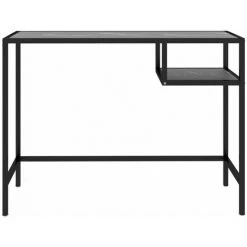 SUPERMARKET Bureau D'ordinateur Marbre Noir 100x36x74 Cm Verre Trempé SUHB-331623 -France Bureau Soldes 2022 63672215 3