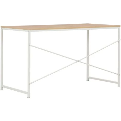SUPERMARKET Bureau D'ordinateur Blanc Et Chêne 120 X 60 X 70 Cm 6 SUPERMARKET Bureau D'ordinateur Blanc Et Chêne 120 X 60 X 70 Cm – Image 4