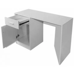 SUPERMARKET Bureau Avec Tiroir Et Placard 100x40x73 Cm Blanc -France Bureau Soldes 2022 63672710 4