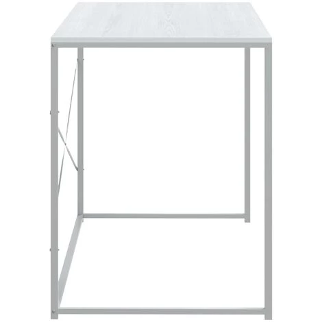 SUPERMARKET Bureau D'ordinateur Blanc 110x60x70 Cm Aggloméré 6 SUPERMARKET Bureau D'ordinateur Blanc 110x60x70 Cm Aggloméré – Image 4