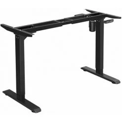 HELLOSHOP26 Support De Bureau électrique Cadre De Table Hauteur Réglable En Continu Longueur Réglable En Acier Noir - Noir