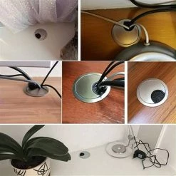 PERLE RARE Chemin De Câbles De Bureau 4 Pièces, Chemin De Câbles Design En Métal Brossé Pour Bureau - Chemin De Câbles Rond Encastré 60 Cm - Argent 11 PERLE RARE Chemin De Câbles De Bureau 4 Pièces, Chemin De Câbles Design En Métal Brossé Pour Bureau - Chemin De Câbles Rond Encastré 60 Cm - Argent -France Bureau Soldes 2022 63732552 5