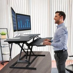 VINGO Bureau Assis Debout Réglable En Hauteur Rehausseur écran PC Support Tablette Clavier - Noire 11 VINGO Bureau Assis Debout Réglable En Hauteur Rehausseur écran PC Support Tablette Clavier - Noire -France Bureau Soldes 2022 63739336 5