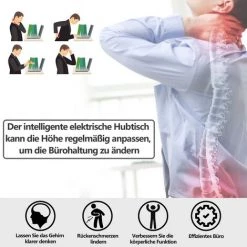 Hengda Bureau Réglable En Hauteur, Moteur Unique, Fonction Mémoire, Cadre De Bureau Avec Une Charge Maximale De 80 Kg, Gris - Gris -France Bureau Soldes 2022 63760679 5