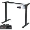 TolleTour Bureau Réglable En Hauteur, électrique, Cadre De Table, Table à Colonne Télescopique, Peut Supporter Jusqu'à 80 Kg, Noir