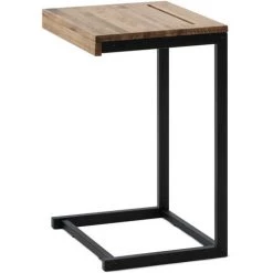 BOX FURNITURE Table Pour Tablette / Portable ECO 50x36x63 Cm Noir-Vieilli - Noir