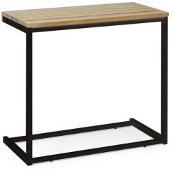 BOX FURNITURE Table Pour Tablette / Portable ECO 70x36x63 Cm Noir-Vieilli - Noir