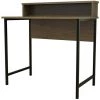 COTECOSY Bureau Chahla 90cm Bois Foncé Et Métal Noir - Bois Foncé -France Bureau Soldes 2022 64021499 1