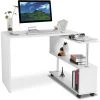 LEISEN Bureau De Bureau En Forme De L - Rotation à 360 Degrés - Angle Réglable - Bureau De Rangement - Grande Table D'étude - Table D'ordinateur Portable - Noir -France Bureau Soldes 2022 64074142 1
