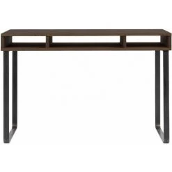 Bureau De Bureau / HANNUN Elma, Bois En Bois Et Fonte, Couleur Nogale - 120 X 60 X 78,6 Cm - 3 Compartiments