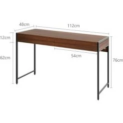 RELAX4LIFE Table Informatique à 2 Tiroirs Avec Cadre En Acier Robuste, Bureau Style Industriel Charge Max. 100kg Pour Bureau, Salon, 112x48x76cm, Café/Noir/Brun (Brun) 11 RELAX4LIFE Table Informatique à 2 Tiroirs Avec Cadre En Acier Robuste, Bureau Style Industriel Charge Max. 100kg Pour Bureau, Salon, 112x48x76cm, Café/Noir/Brun (Brun) -France Bureau Soldes 2022 64129759 5